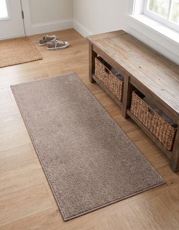 Light Brown Soft Touch Cloud Runner Rug
