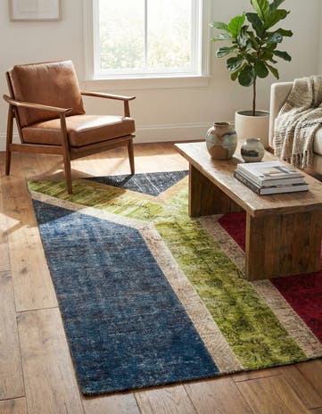 4' 8 x 6' 7 Hand Knotted Ultra Vintage Persian Wool Rug