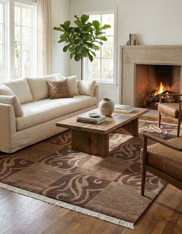 5' 7 x 7' 9 Hand Knotted Darya Wool Rug
