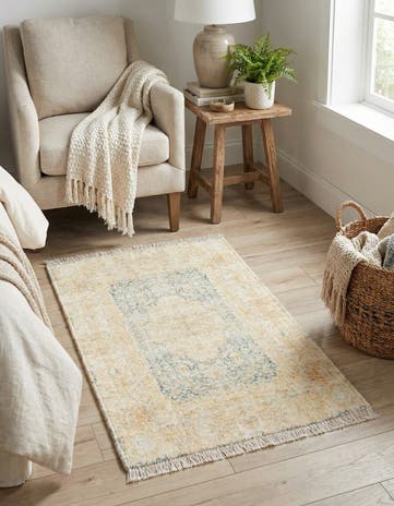 Blue and Ivory Boutique Rug