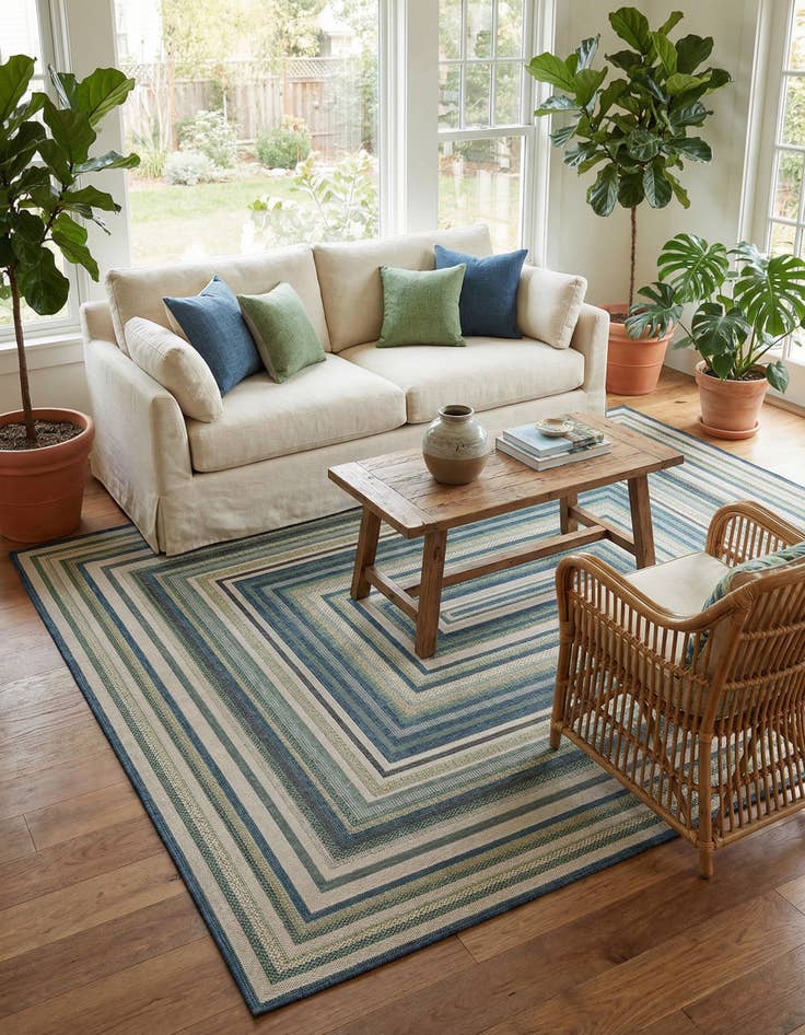Detail image of  9' x 12'  Washable Baja Indoor / Outdoor Rug