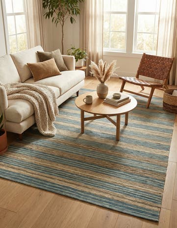 5' 10 x 7' 7 Hand Woven Kilim Modern Wool Rug