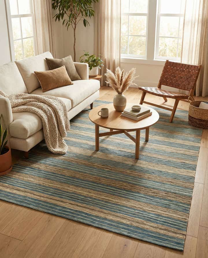5' 10 x 7' 7 Hand Woven Kilim Modern Wool Rug