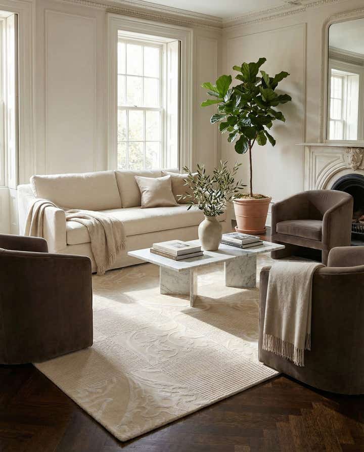 6' 8 x 9' 11 Hand Knotted Darya Wool Rug
