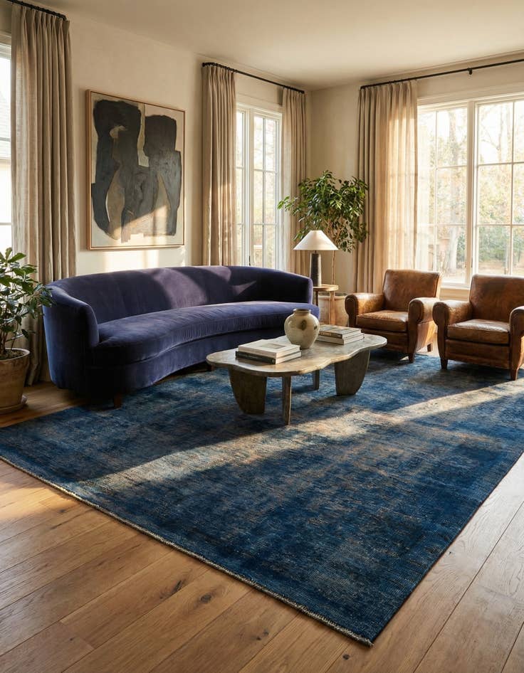 Detail image of 6' 3 x 9' 2  Hand Knotted Ultra Vintage Persian Wool Rug