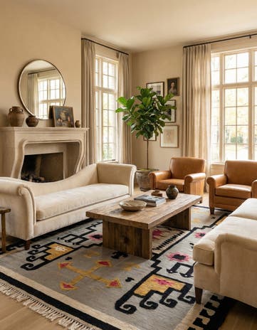 9' 8 x 13' Hand Knotted Oushak Wool Rug