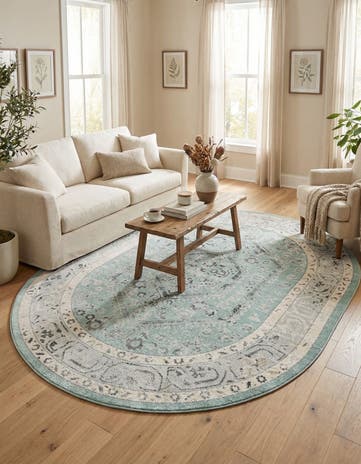 Aqua Aurelia Oval Rug