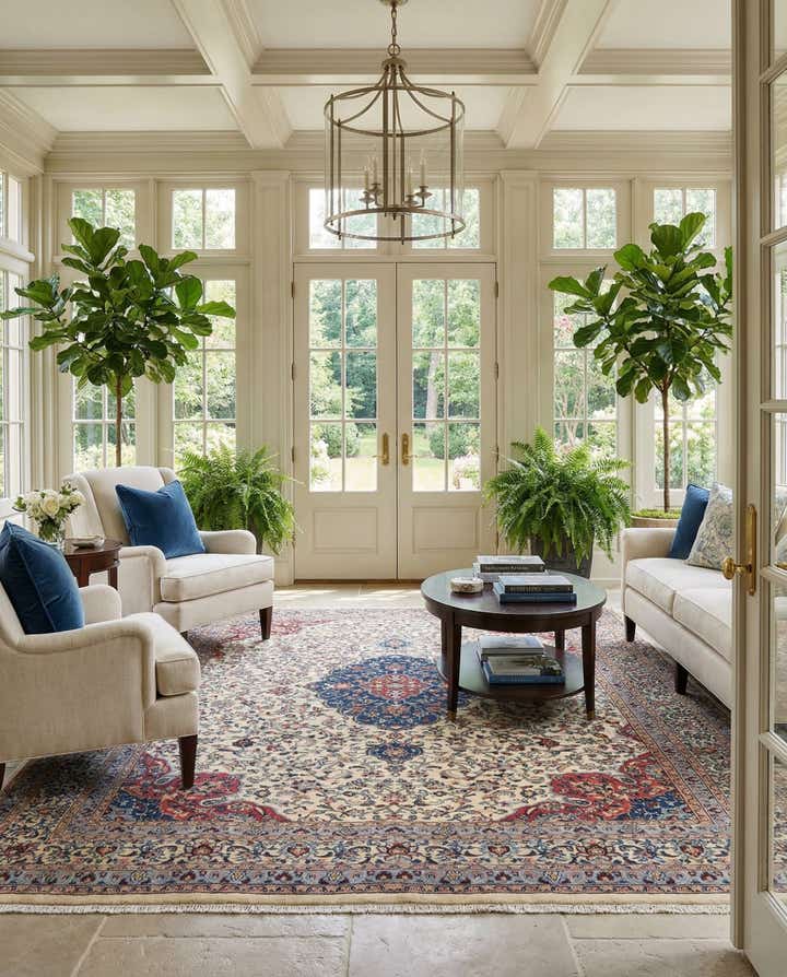 8' x 11' 6 Kashan Wool Rug