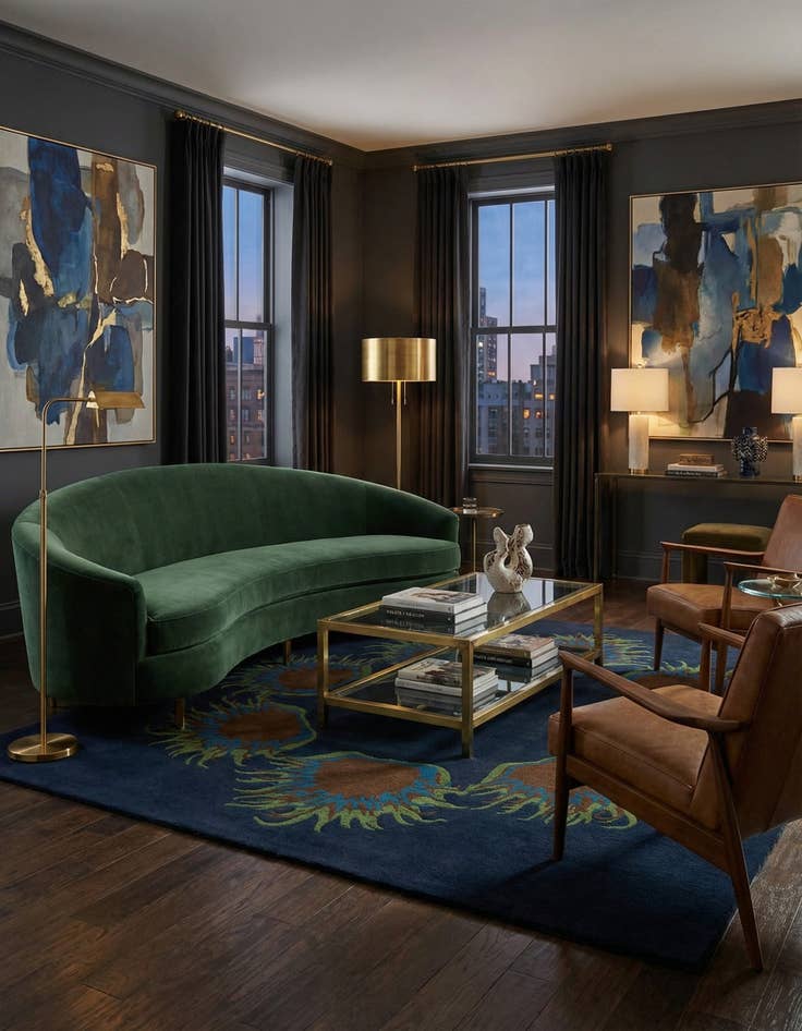 Detail image of 7' 3 x 7' 4 Luna Square Rug