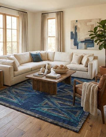 8' x 10' 6 Hand Knotted Moroccan Wool Rug