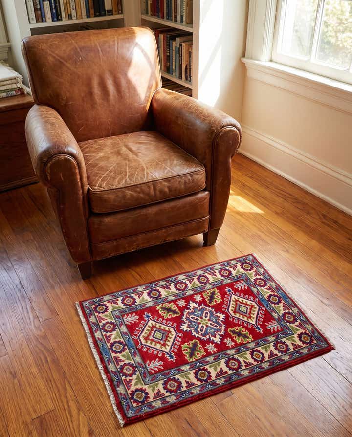 1' 11 x 2' 11 Hand Knotted Kazak Rug