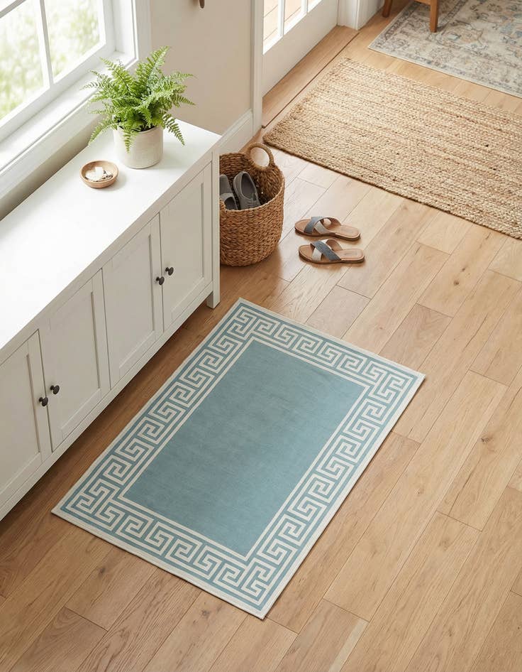 Detail image of 1' 3 x 1' 3  Washable Coastal Indoor / Outdoor Sample Rug