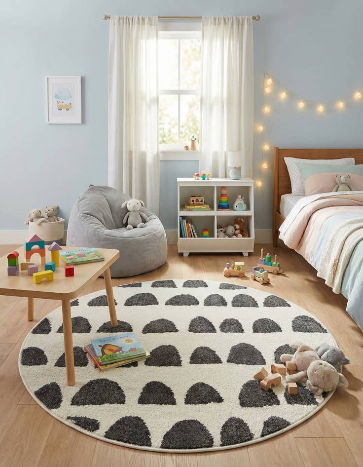 Detail image of  3' 3 x 3' 3 Whimsy Kids Round Rug