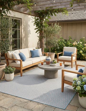 9' x 12' Easy-Clean Jill Zarin Costa Rica Indoor / Outdoor Rug