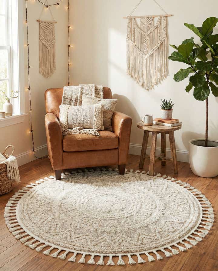 5' 3 x 5' 3 Boho Round Rug