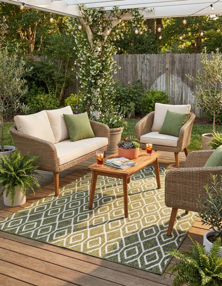 Detail image of 4' x 6' Easy-Clean Jill Zarin Turks and Caicos Indoor / Outdoor Rug