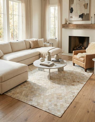 4' 10 x 7' 10 Cowhide Stocks Rug
