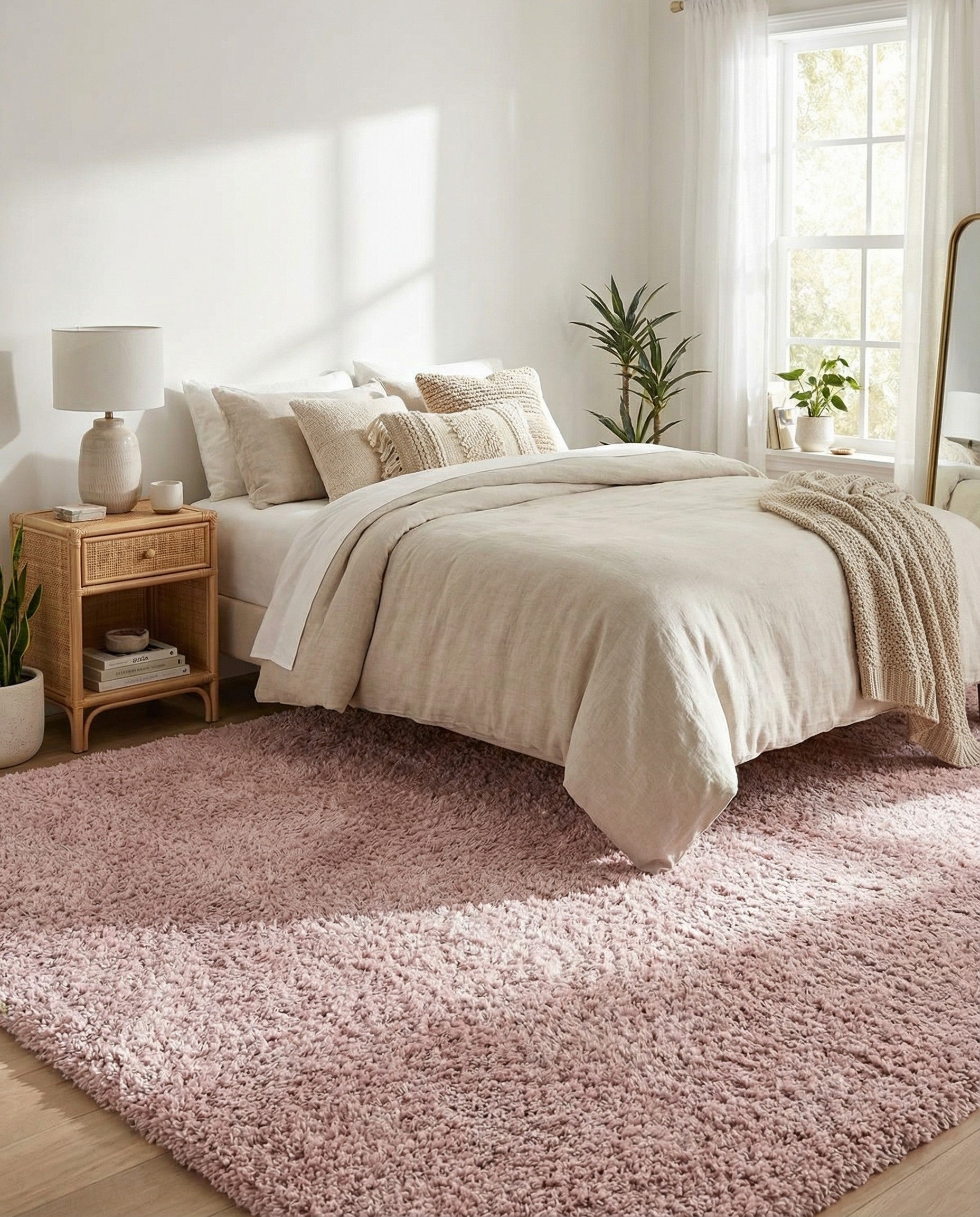  8' x 11' Soft Solid Shag Rug