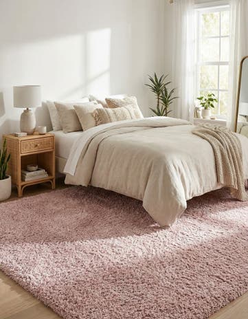 8' x 11' Soft Solid Shag Rug