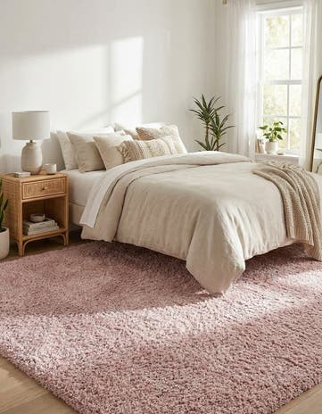 8' x 11' Soft Solid Shag Rug