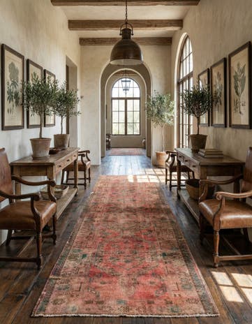 3' 2 x 9' 2 Hand Knotted Ultra Vintage Persian Wool Runner Rug