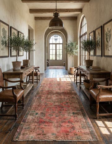 3' 2 x 9' 2 Hand Knotted Ultra Vintage Persian Wool Runner Rug