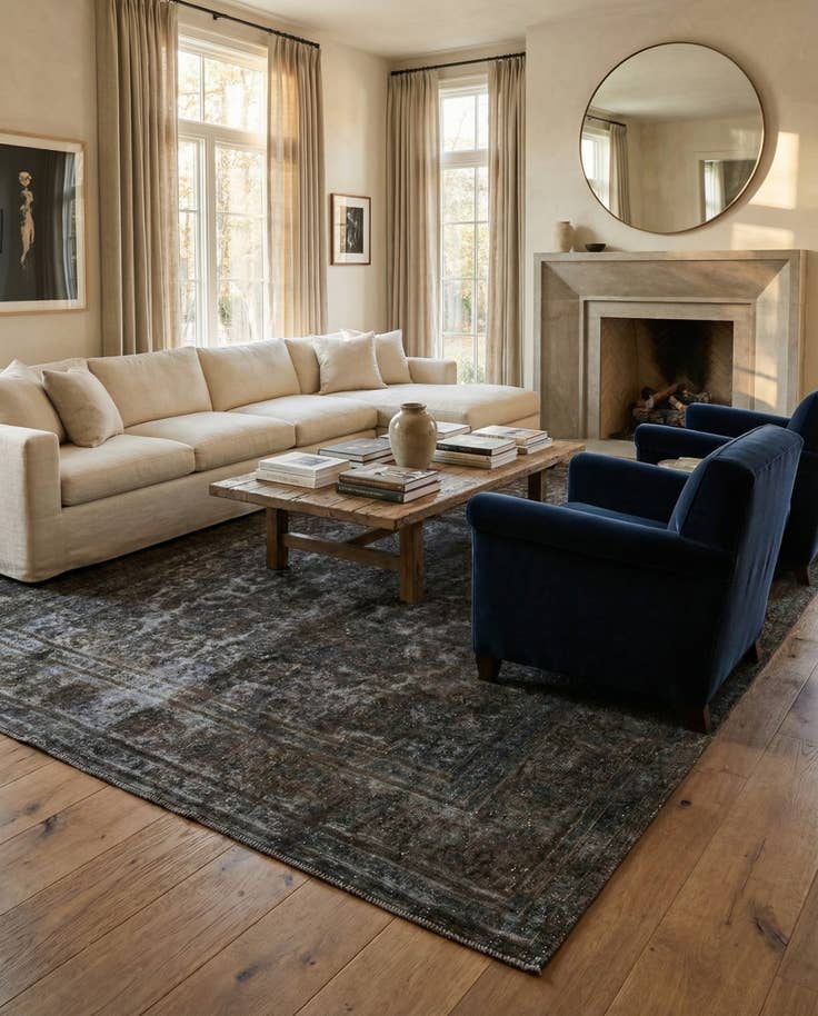 Detail image of 9' 6 x 12' 5 Hand Knotted Ultra Vintage Persian Wool Rug