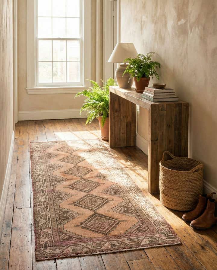 2' 6 x 6' 1 Hand Knotted Ultra Vintage Persian Wool Runner Rug