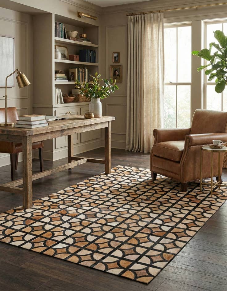 Detail image of 5' x 7' 10 Cowhide Rug