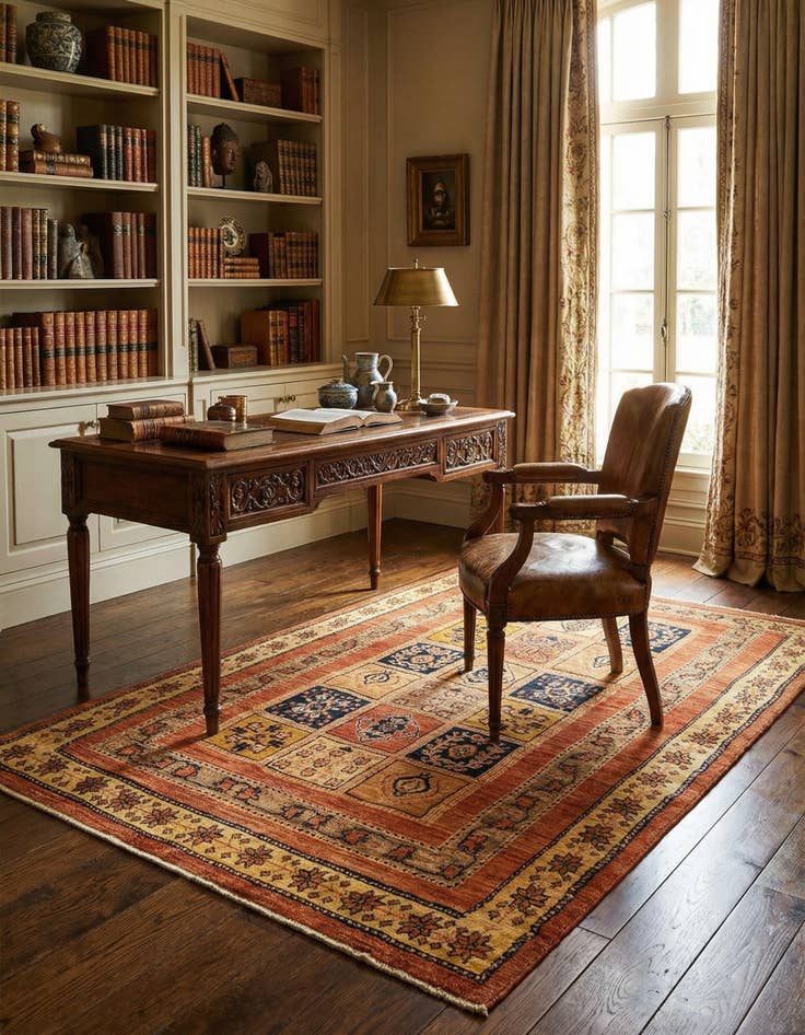 Detail image of  3' 5 x 5' 5 Kashkuli Wool Rug