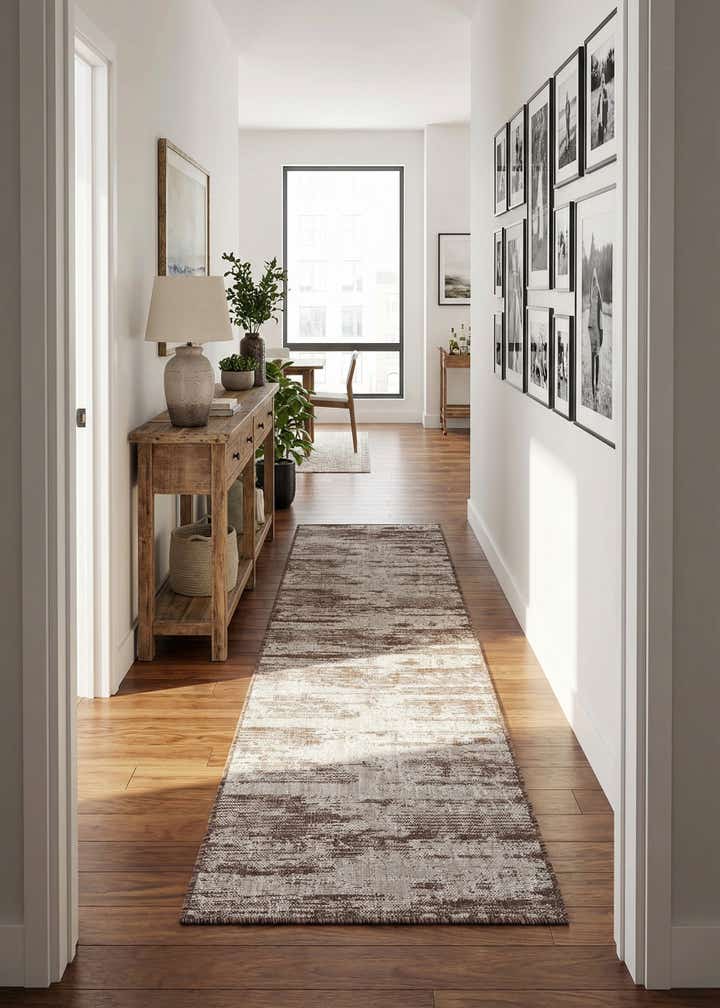2' 7 x 10' Easy-Clean Modern Indoor / Outdoor Runner Rug