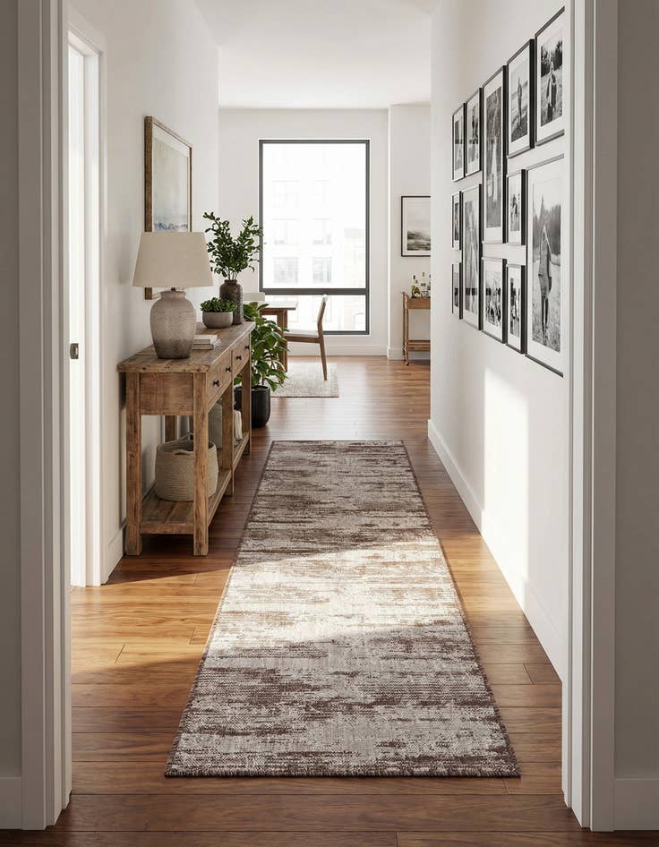 Detail image of 2' 7 x 10'  Washable Modern Indoor / Outdoor Runner Rug