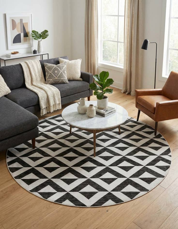 Detail image of 10' x 10'  Washable Jill Zarin Napa Indoor / Outdoor Round Rug