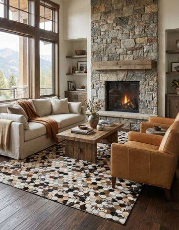 5' 1 x 7' 11 Cowhide - Patchwork Rug
