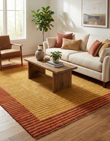 5' 3 x 6' 3 Hand Knotted Modern Ziegler Rug