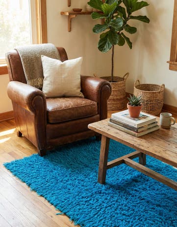 2' 5 x 4' 6 Hand Knotted Moroccan Wool Rug