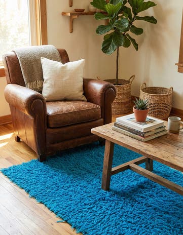 2' 5 x 4' 6 Hand Knotted Moroccan Wool Rug