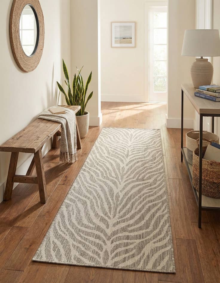 Detail image of 2' x 6'  Washable Safari Indoor / Outdoor Runner Rug