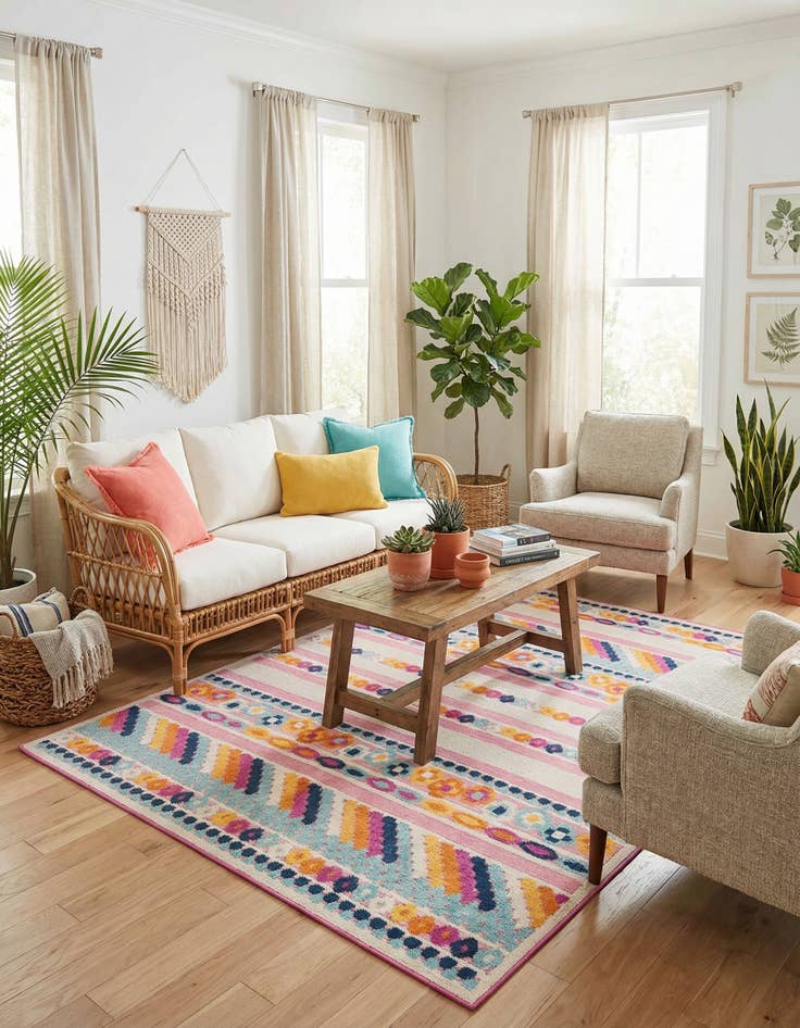 Detail image of 6' x 9'  Washable Aruba Indoor / Outdoor Rug