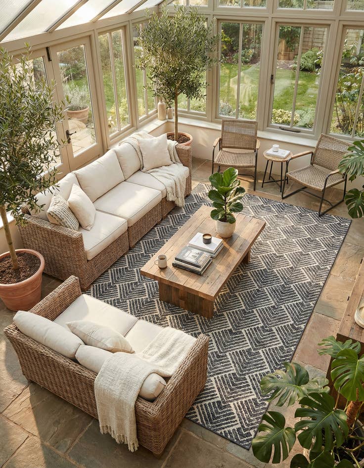 Detail image of 7' 10 x 10' Eco Trellis Rug