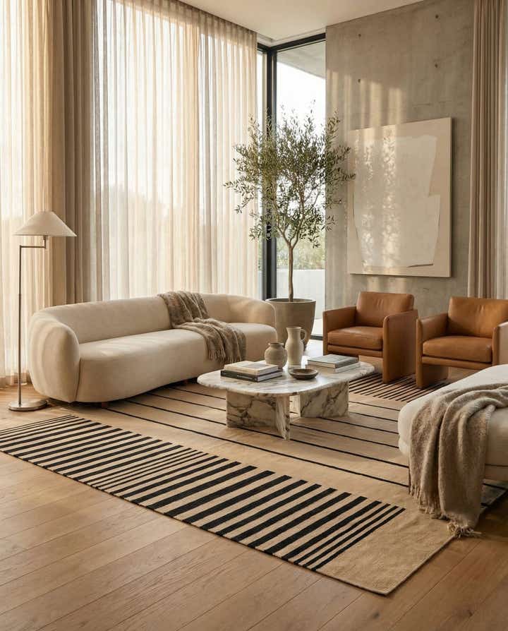 8' 4 x 9' 4 Hand Woven Kilim Modern Wool Rug