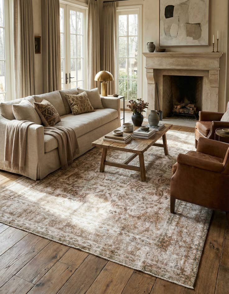 Detail image of 8' 3 x 11' 3  Hand Knotted Ultra Vintage Persian Wool Rug