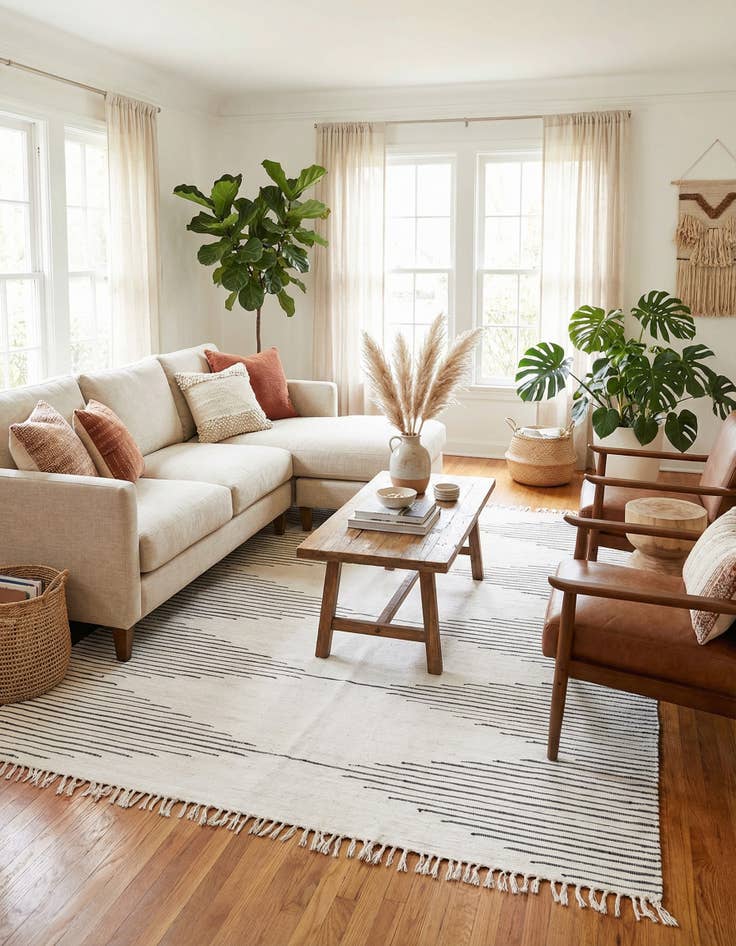 Detail image of 9' x 12'  Hand Woven Chindi Cotton Rug