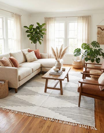 9' x 12' Hand Woven Chindi Cotton Rug