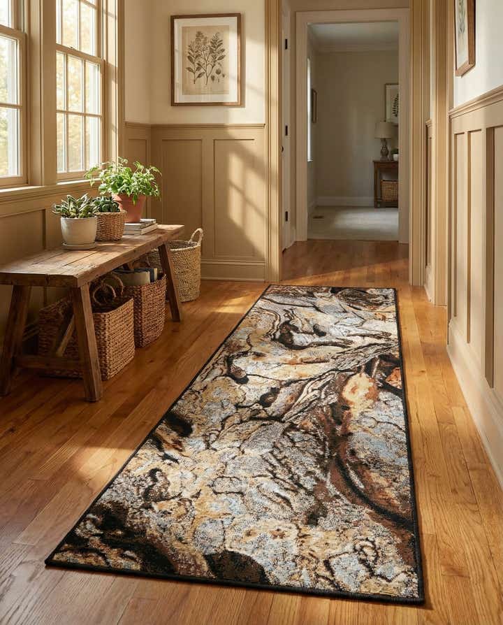 2' x 6' Easy-Clean Modern Indoor / Outdoor Runner Rug