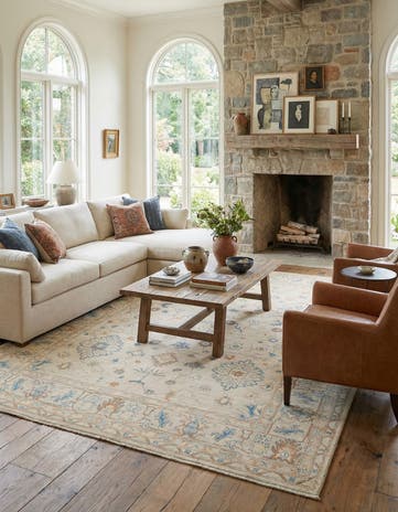 8' 11 x 11' 7 Hand Knotted Oushak Rug