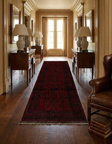 2' 6 x 9' 8 Hand Knotted Khal Mohammadi Wool Runner Rug