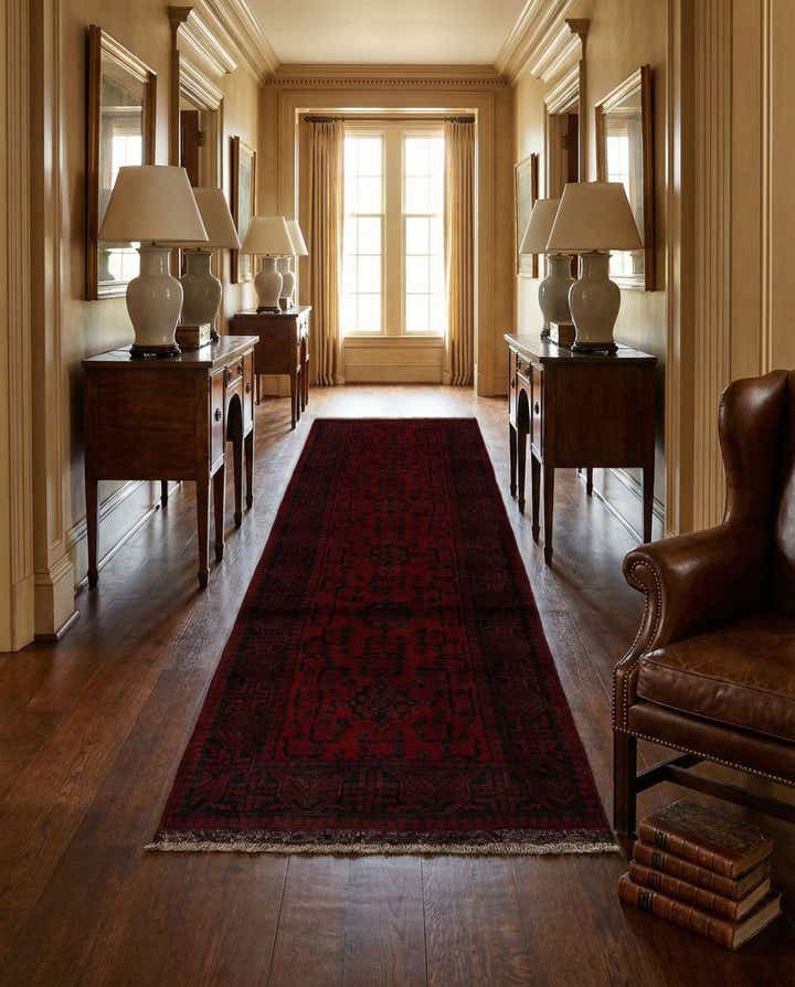 2' 6 x 9' 8 Hand Knotted Khal Mohammadi Wool Runner Rug