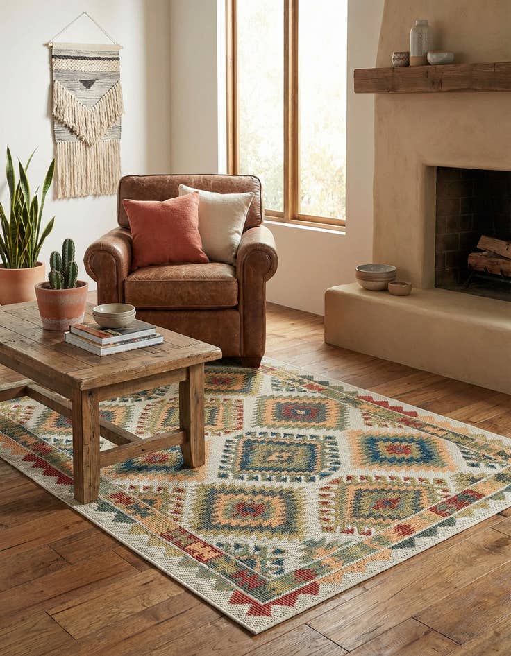 Detail image of 4' x 6'  Washable Baja Indoor / Outdoor Rug