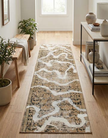 2' 5 x 9' 3 Hand Knotted Ultra Vintage Persian Wool Runner Rug